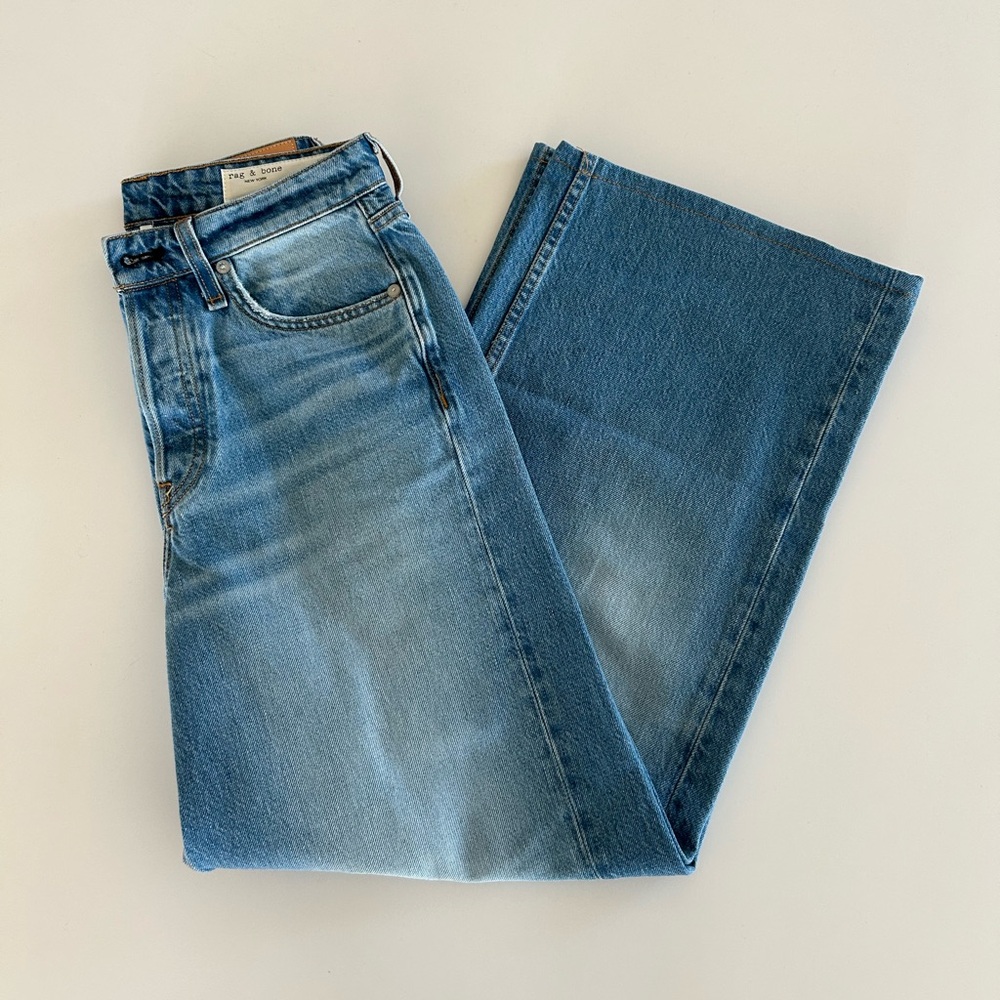 rag & bone High Rise Wide Leg Jeans